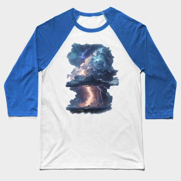 Thunderstorm Baseball T-Shirt by JacCal Brothers